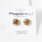 Wholesale metal Knot Stud Earrings L