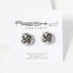 Wholesale metal Knot Stud Earrings L