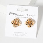 Wholesale metal Knot Stud Earrings L