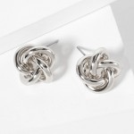 Wholesale metal Knot Stud Earrings L