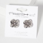 Wholesale metal Knot Stud Earrings L