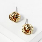 Wholesale metal Knot Stud Earrings L