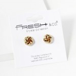 Wholesale metal Knot Stud Earrings L