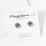 Wholesale metal Knot Stud Earrings L