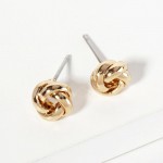 Wholesale metal Knot Stud Earrings L