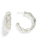 Wholesale braided Metal Hoop Earrings D