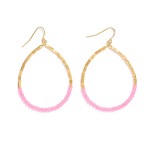 Wholesale beaded Teardrop Earrings Metal Tones Faceted Beads L