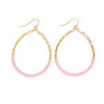 Wholesale beaded Teardrop Earrings Metal Tones Faceted Beads L