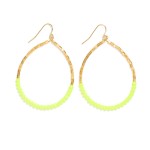 Wholesale beaded Teardrop Earrings Metal Tones Faceted Beads L