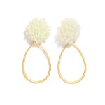 Wholesale hammered Metal Teardrop Drop Earrings Faceted Bead Cluster Post L