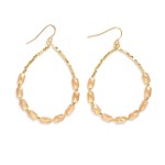 Wholesale beaded Teardrop Earrings Metal Tones Faceted Beads L
