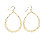 Wholesale beaded Teardrop Earrings Metal Tones Faceted Beads L
