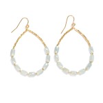Wholesale beaded Teardrop Earrings Metal Tones Faceted Beads L