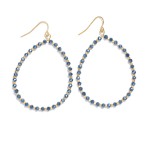 Wholesale faceted Bead Beaded Teardrop Drop Earrings L