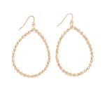 Wholesale faceted Bead Beaded Teardrop Drop Earrings L