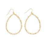 Wholesale faceted Bead Beaded Teardrop Drop Earrings L