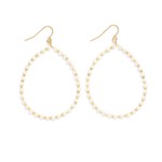 Wholesale faceted Bead Beaded Teardrop Drop Earrings L