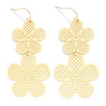 Wholesale linked Metal Flower Filigree Drop Earring L