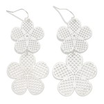 Wholesale linked Metal Flower Filigree Drop Earring L