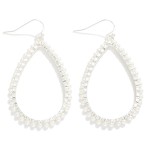Wholesale metal Teardrop Earrings White Pearl Details L