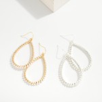 Wholesale metal Teardrop Earrings White Pearl Details L
