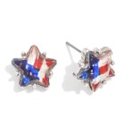 Wholesale american Flag Star Stud Earring L