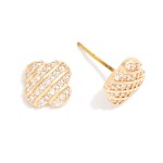 Wholesale clover Cubic Zirconia Stud Earrings L