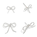 Wholesale set Two Stud Earring Metal bows