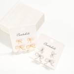 Wholesale set Two Stud Earring Metal bows