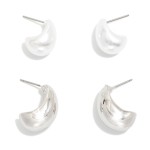 Wholesale set Two Simple Teardrop Drop Earring L