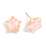 Wholesale glitter Resin Star Stud Earring L
