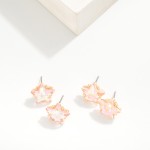 Wholesale glitter Resin Star Stud Earring L