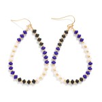 Wholesale beaded Teardrop Drop Earrings Gold Beads L