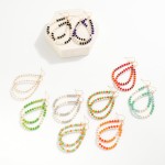 Wholesale beaded Teardrop Drop Earrings Gold Beads L
