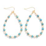 Wholesale beaded Teardrop Drop Earrings Metal Tones Pearls Stone Disc Beads L