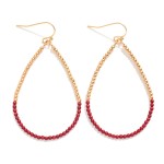 Wholesale beaded Teardrop Drop Earring Metal Beads Stone Beads L