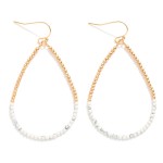 Wholesale beaded Teardrop Drop Earring Metal Beads Stone Beads L