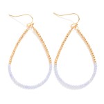 Wholesale beaded Teardrop Drop Earring Metal Beads Stone Beads L