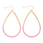 Wholesale beaded Teardrop Drop Earring Metal Beads Stone Beads L