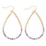 Wholesale beaded Teardrop Drop Earring Metal Beads Stone Beads L