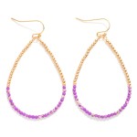 Wholesale beaded Teardrop Drop Earring Metal Beads Stone Beads L