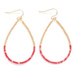 Wholesale beaded Teardrop Drop Earring Metal Beads Stone Beads L