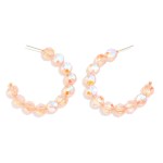 Wholesale glass Crystal Beaded Hoop Earrings D
