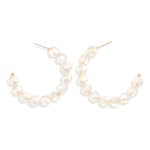Wholesale glass Crystal Beaded Hoop Earrings D