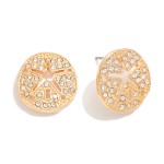 Wholesale metal Rhinestone Studded Hollow Star Stud Earrings D