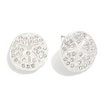 Wholesale metal Rhinestone Studded Hollow Star Stud Earrings D