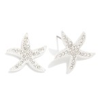 Wholesale rhinestone Studded Starfish Earrings L