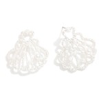 Wholesale metal Hollow Shell Drop Earrings Pearl Details L