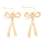 Wholesale metal Linked Bow Drop Earrings L