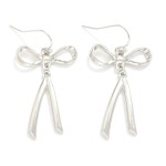 Wholesale metal Linked Bow Drop Earrings L